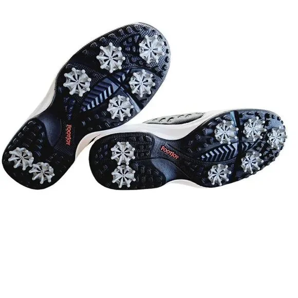 Footjoy Junior Golf Shoe Style 45087 Black / White Size 4 New with tags - Picture 8 of 10